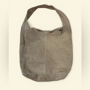 Suede Hobo Shoulder Bag